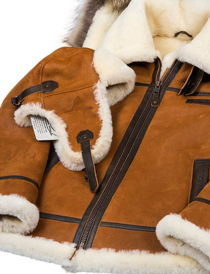 BRYAN™ | LEDER WINTERMANTEL