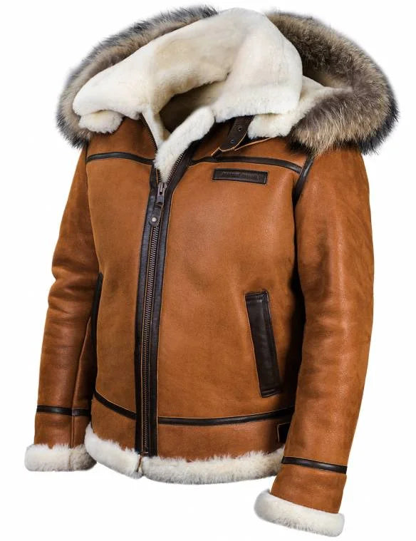 BRYAN™ | LEDER WINTERMANTEL